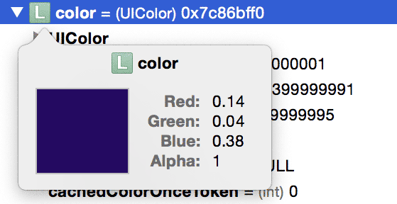 UIColor Quick Look