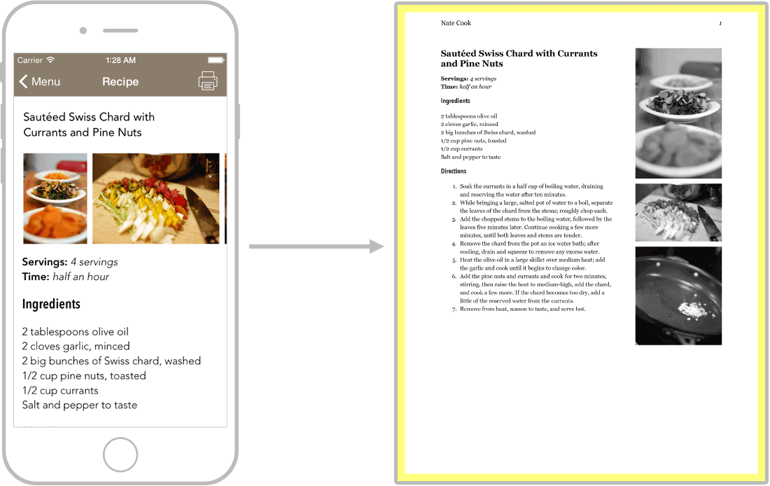 用 UIPrintPageRenderer 子类打印